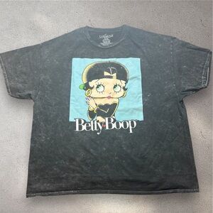Betty Boop Graphic Tee Oversized Unisex XL‎ Acid Wash Cute Streetwear
